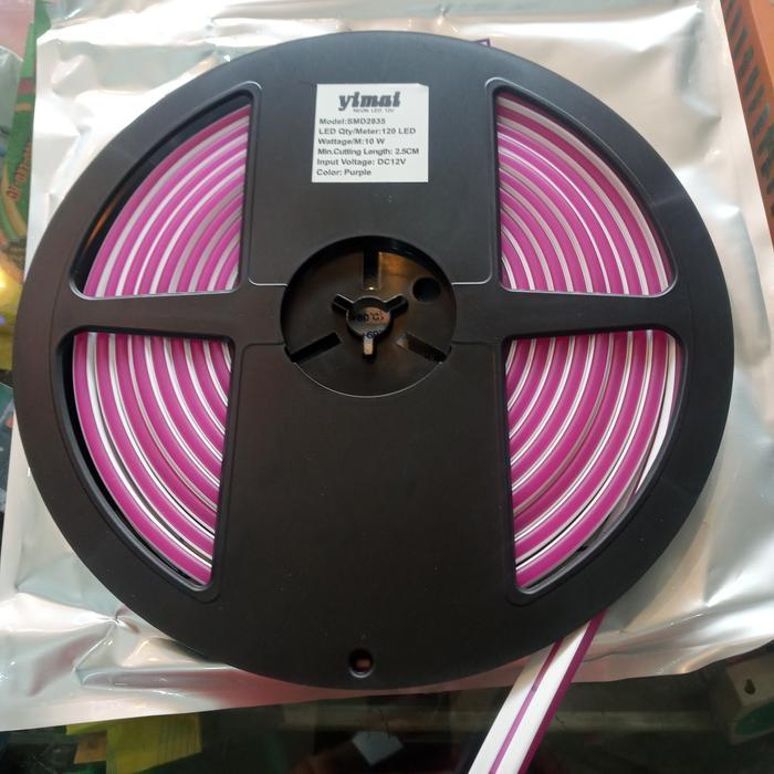 YIMAI lampu led neon flex DC 12 V warna ungu ( purple)