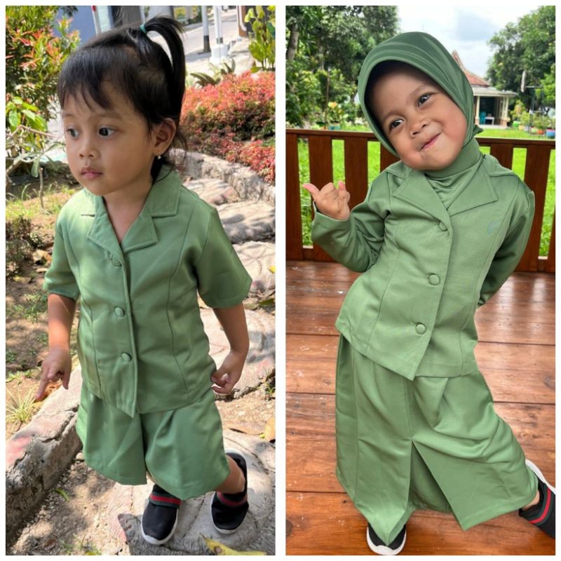 ZARISHOP.ID Baju Anak persit Baju persit anak bahan mirip dengan Persit dewasa