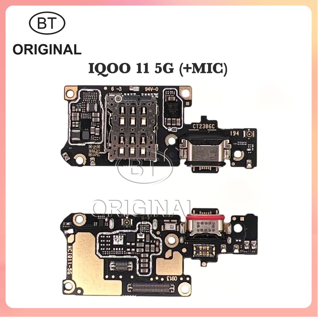 KONEKTOR CHARGER BOARD PCB  VIVO IQOO 11 5G +MIC - FAST CHARGING ORIGINAL FULL IC