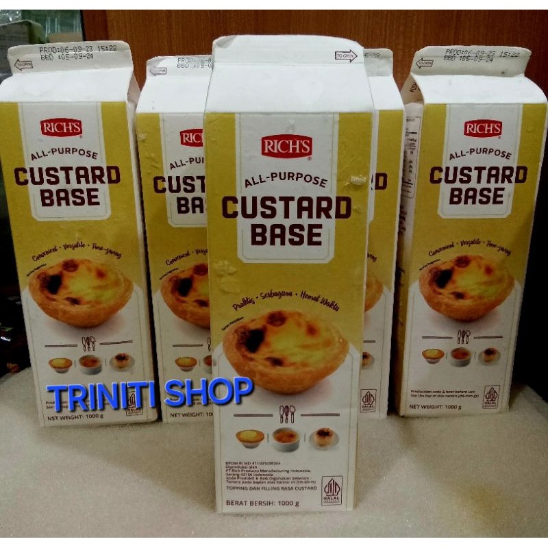 Rich Custard Base 1Kg -Vla instan Untuk Egg Tart
