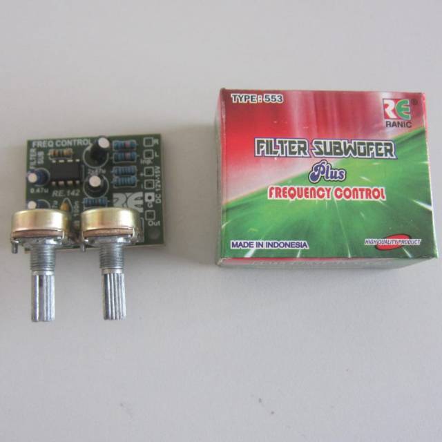 Kit filter subwoofer plus frekuensi type 553 tone control subwoofer