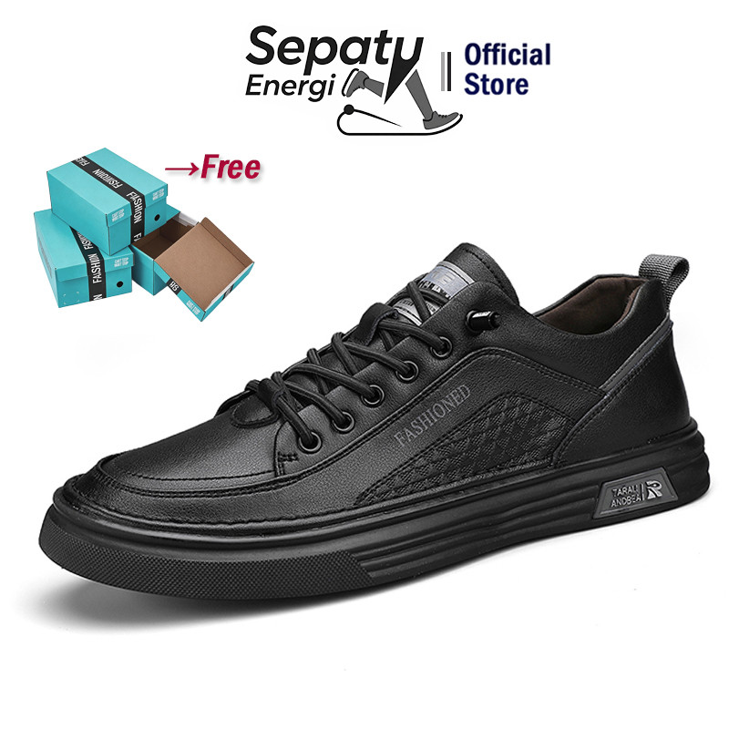 Sepatu Sekolah Sepatu Hitam Pria Sepatu Sneakers Pria Sepatu Putih