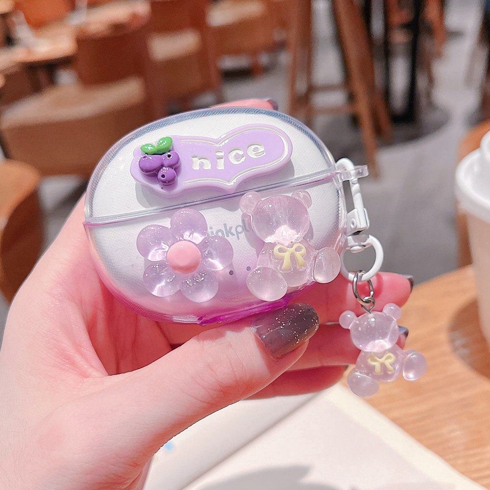 For Lenovo LP5 PRO Case 3D erry Butterfly Flower Earphone Soft Cover For Lenovo LP5 PRO Headphones B