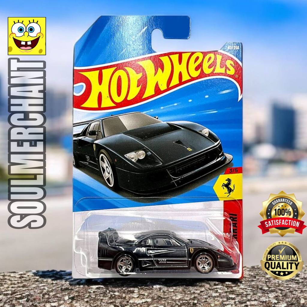Hot Wheels Super Treasure Hunt Ferrari F40 Competizione Hitam