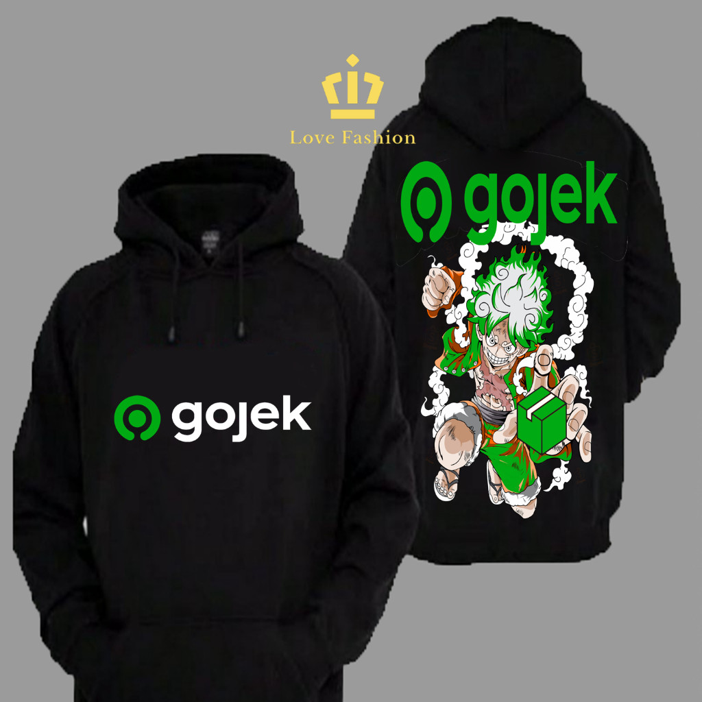 Sweater Hoodie Distro Gojek Go-Send Go-Ride Go-Food Terpecaya Premium Terbaru