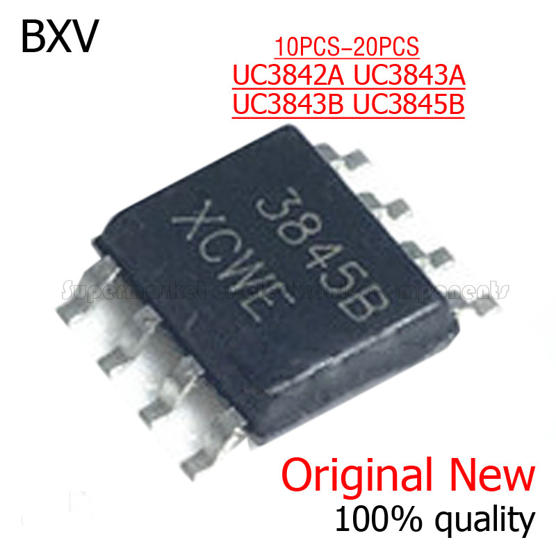 10PCS UC3842A UC3843A UC3843B UC3845B SOP8 UC3842 UC3843 UC3845 SMD new and original IC Chipset