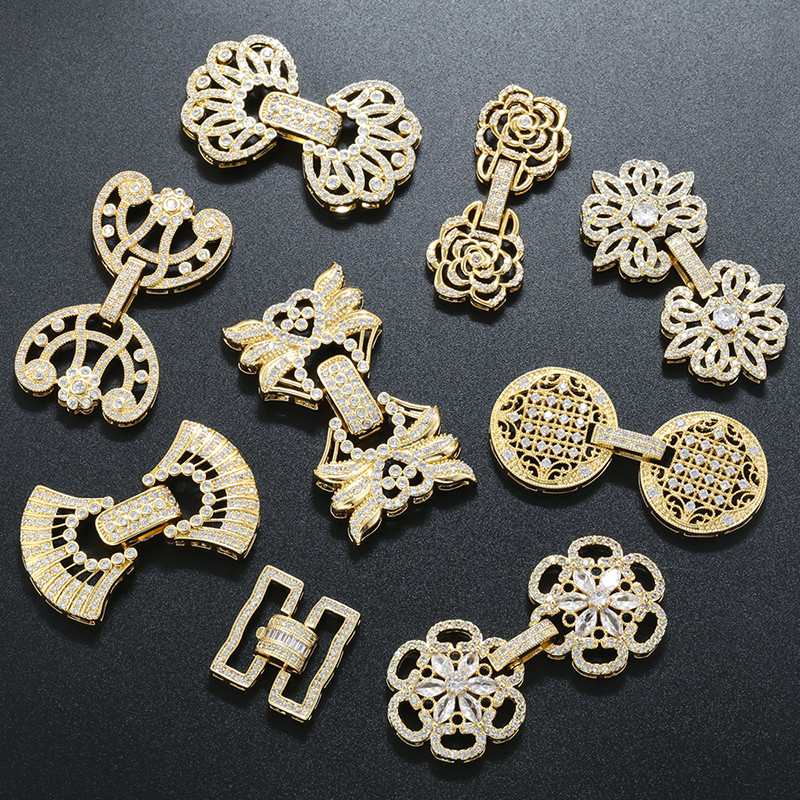 ZHUKOU Y Handmade Jewellery Accessories Cubic Zircon Clasp Connector Fashion Y Jewellery Making Acce