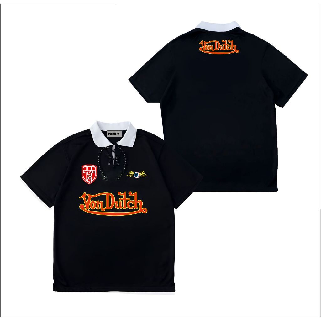 Populasi Jersey Vondutch Font Jersey Bola Jersey Vintage Baju Olahraga Kaos Bola Jersey Band