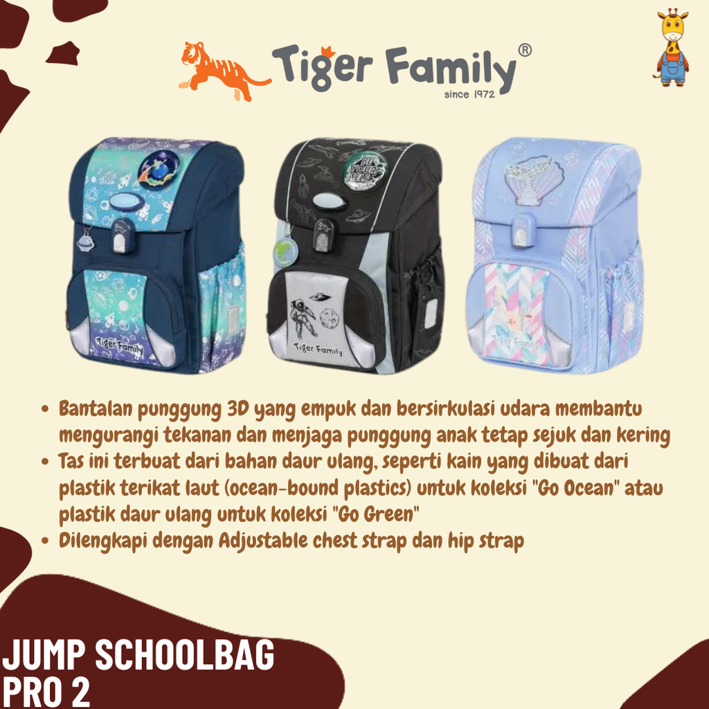 Tiger Family Jump Schoolbag Pro 2 - Tas Ransel Anak