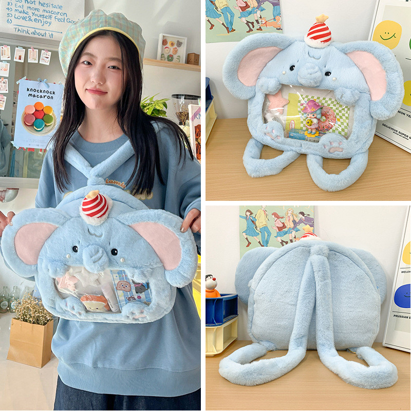Tas Ransel Bulu Karakter Kartun Baru Boneka Bulu/Kartu Idola/ Kado Ulang Tahun Anak/Kado Natal