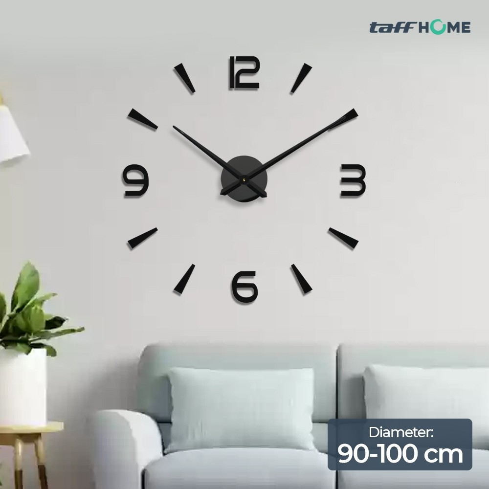 Jam Dinding Mewah Elegan Jam Dinding Besar DIY Giant Wall Clock 90-100cm