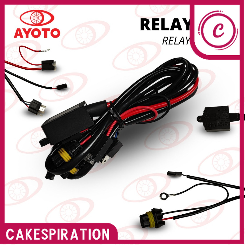 READY KABEL RELAY SET LAMPU MOBIL LED & HID H4 HI LOW / BILED PROJECTOR AYOTO