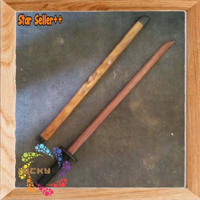 mainan pedang jayu plus sarung( katana bokken sword)