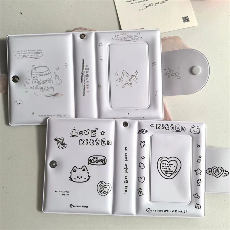 3 Inch 32 Slot Photo Card Card Holder Kpop Binder Idol Postcard Lomo Card Photo Album Collector Card
