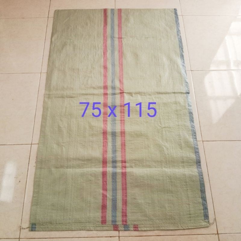 [TOM] KARUNG GONI bersih ( BEKAS ) 75cm x 115cm / GONI PLASTIK BESAR & TEBAL
