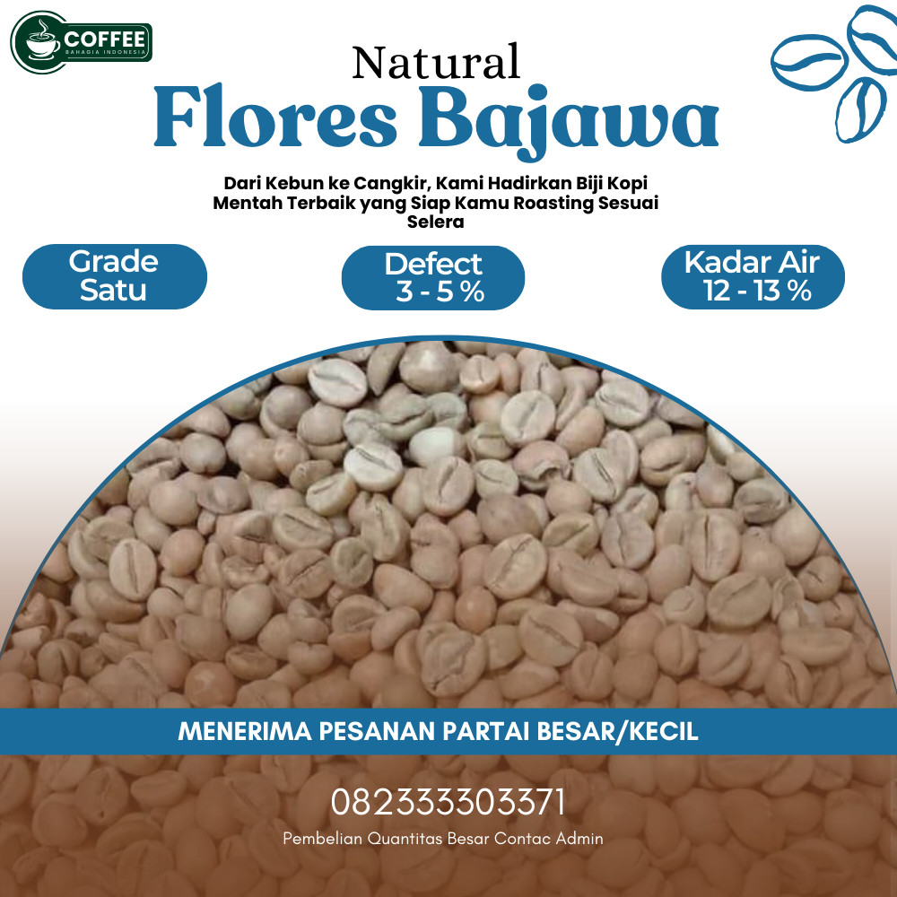 green Bean  biji kopi Arabika Flores Bajawa - Natural