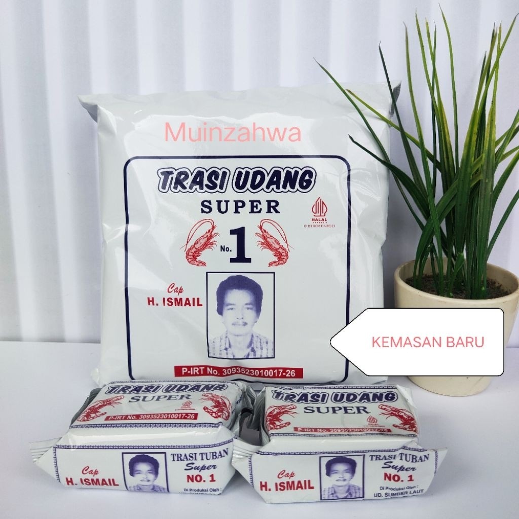 TRASI UDANG H.ISMAIL/TRASI ISMAIL 1 BOX/ 1KG(10PCS)/TERASI UDANG/TERASI MURAH