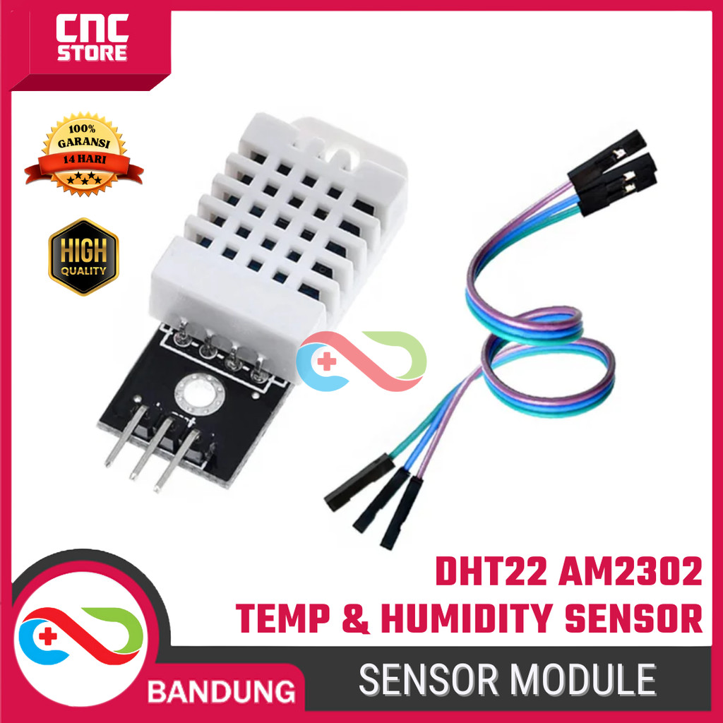 DHT22 AM2302 Sensor Suhu & Kelembaban – Temperature Humidity Module untuk Arduino, ESP32 & IoT DIY