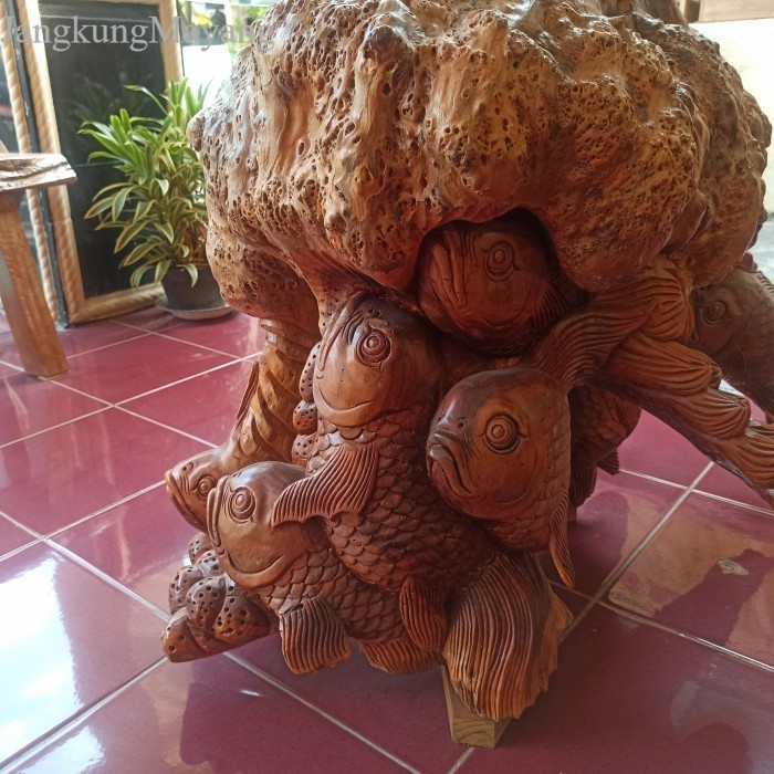 A Meja dan kursi jati antik