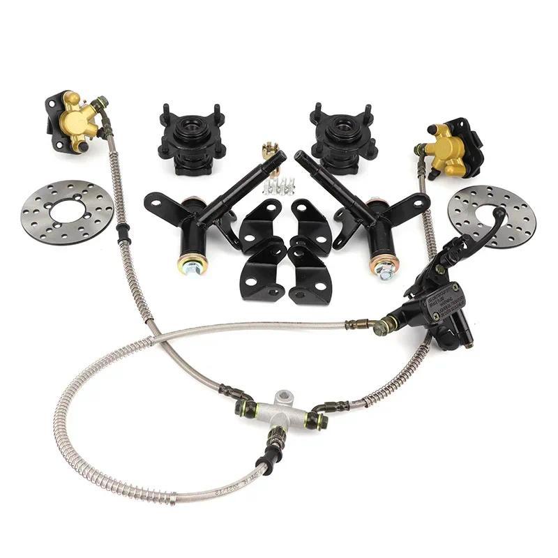 1SET 4 Stud Steering Strut Knuckle Spindles with 108mm Disc Brake kit Wheel Hubs For DIY Electric AT