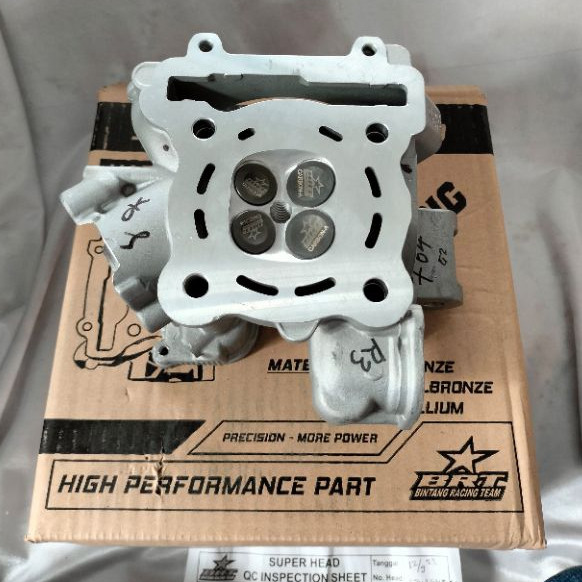 CYLINDER HEAD BRT MX KING VIXION/NEW JUP-MX R15 RACING SET KLEP 22/19 IN EX HEAD MX KING 150 BRT