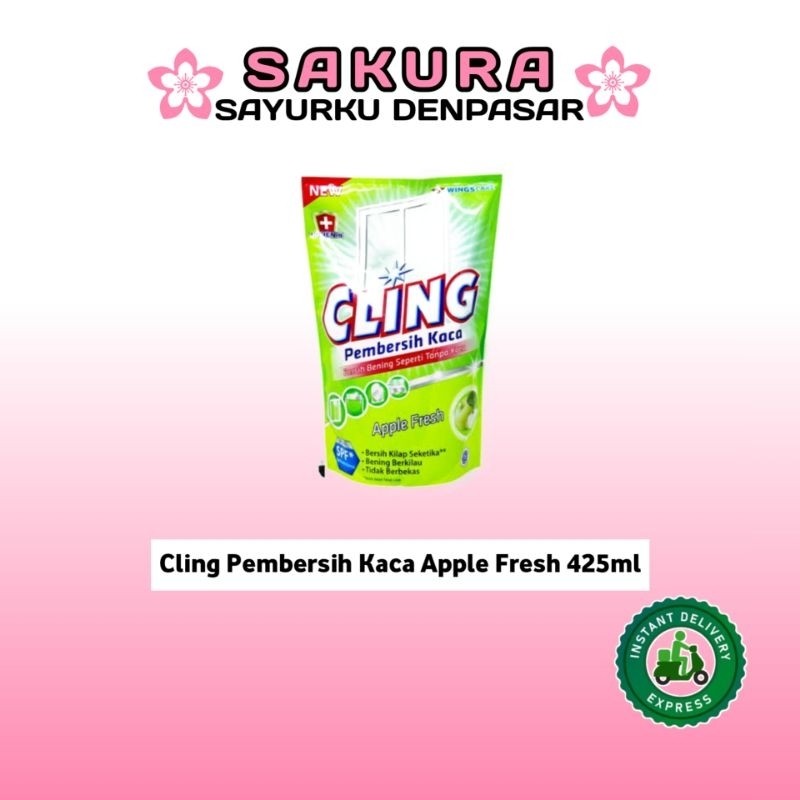 Cling Pembersih Kaca Aroma Apple Fresh 425ml - SAKURA