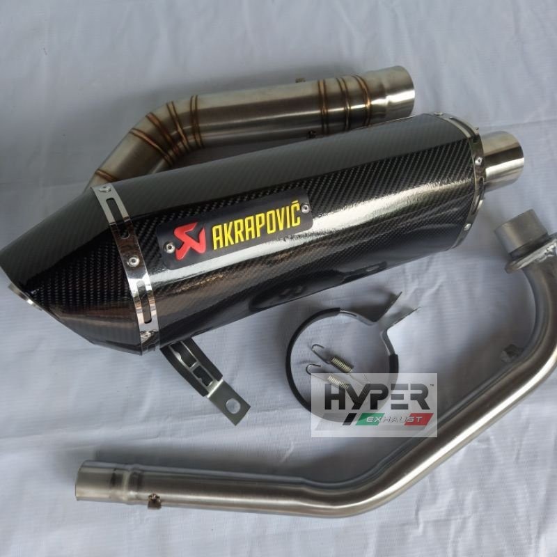 Fullset KNALPOT RACING Akrapovic Layang Untuk  , CBR150 , + DB Killer