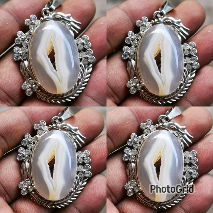 Liontin batu akik natural combong