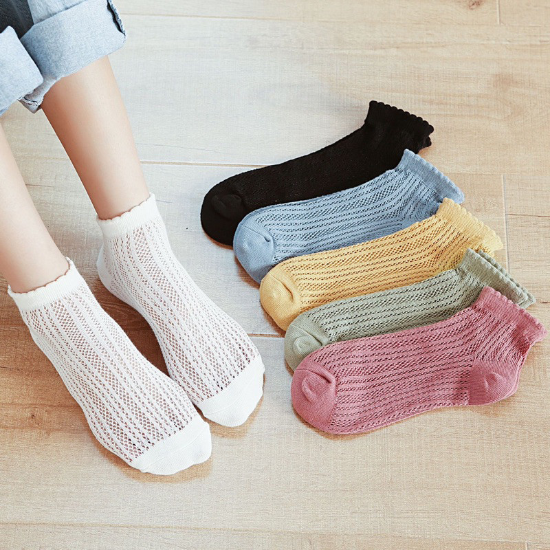 [DWCORNER] Kaos Kaki Wanita Polos Korea Kaos Kaki Pendek Fashion Wanita Kaos Kaki Pendek Semata Kaki