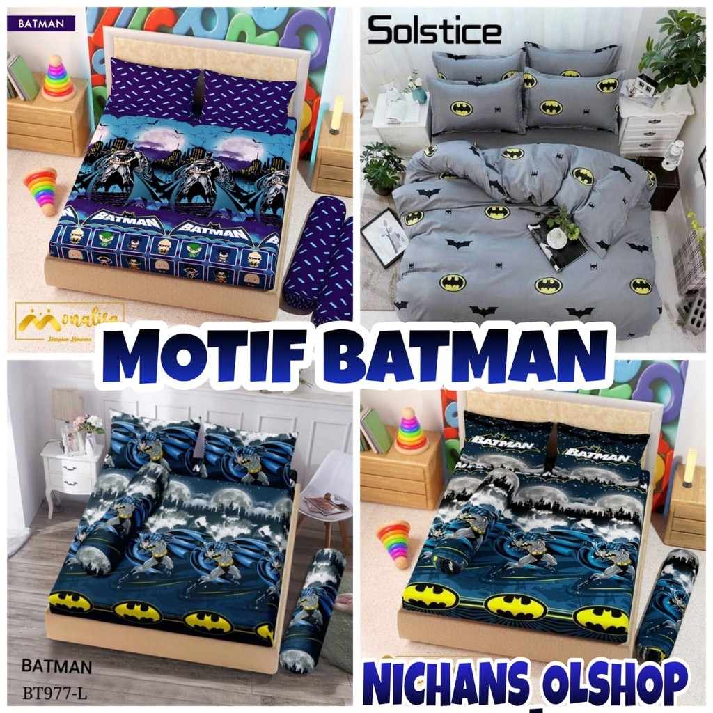 IkalStore3 - SPREI MOTIF BATMAN SPREI KARAKTER ANAK LAKI - LAKI MOTIF KARTUN