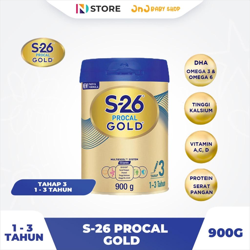 S-26 Procal Gold Tahap 3 Kemasan 900g Susu Pertumbuhan 1-3 Tahun/S26 Procal Gold Tahap 3