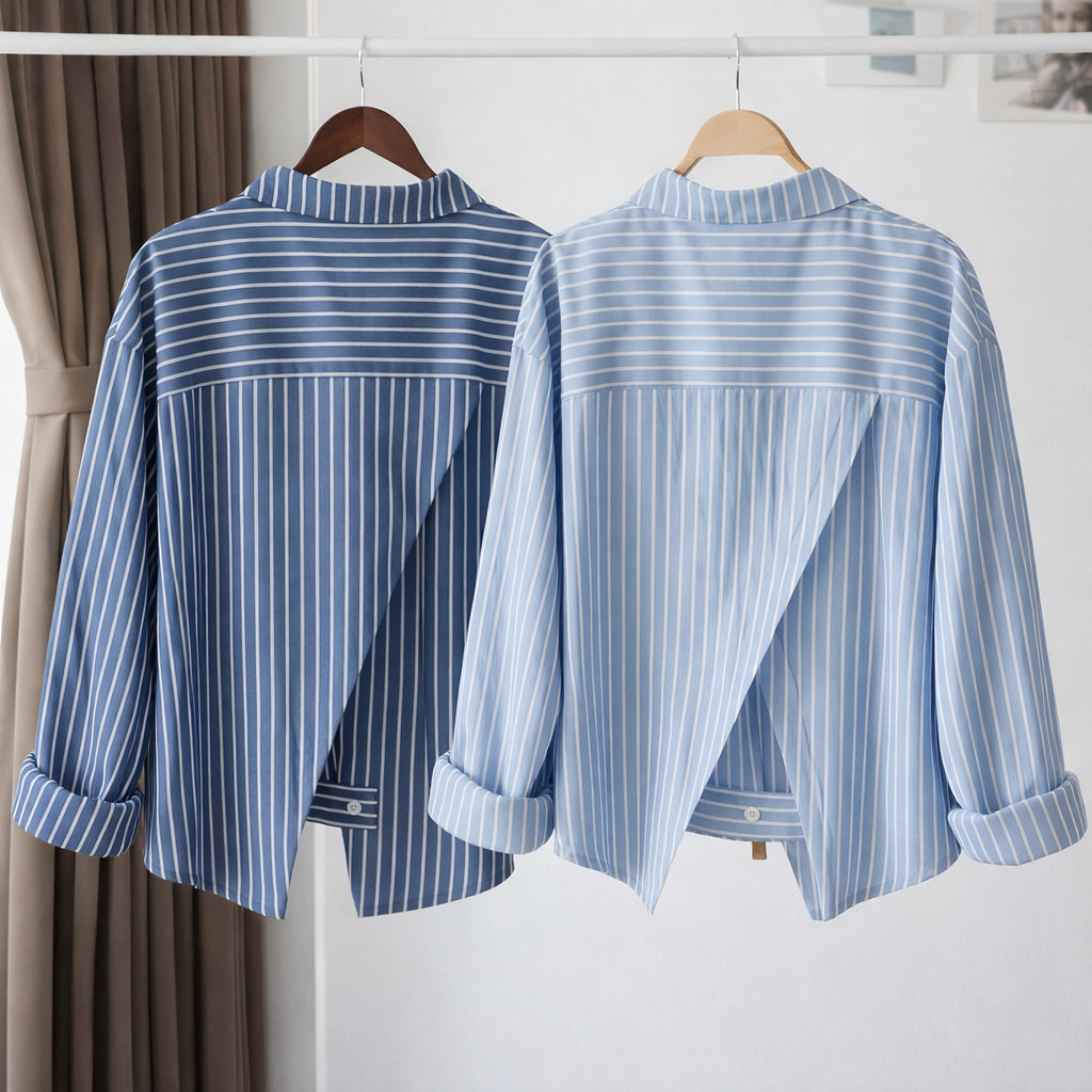 Belvera —— (Real Picture) Yuna Top Atasan Blouse Wanita Remaja Korean Style Casual Daily Matt Katun 