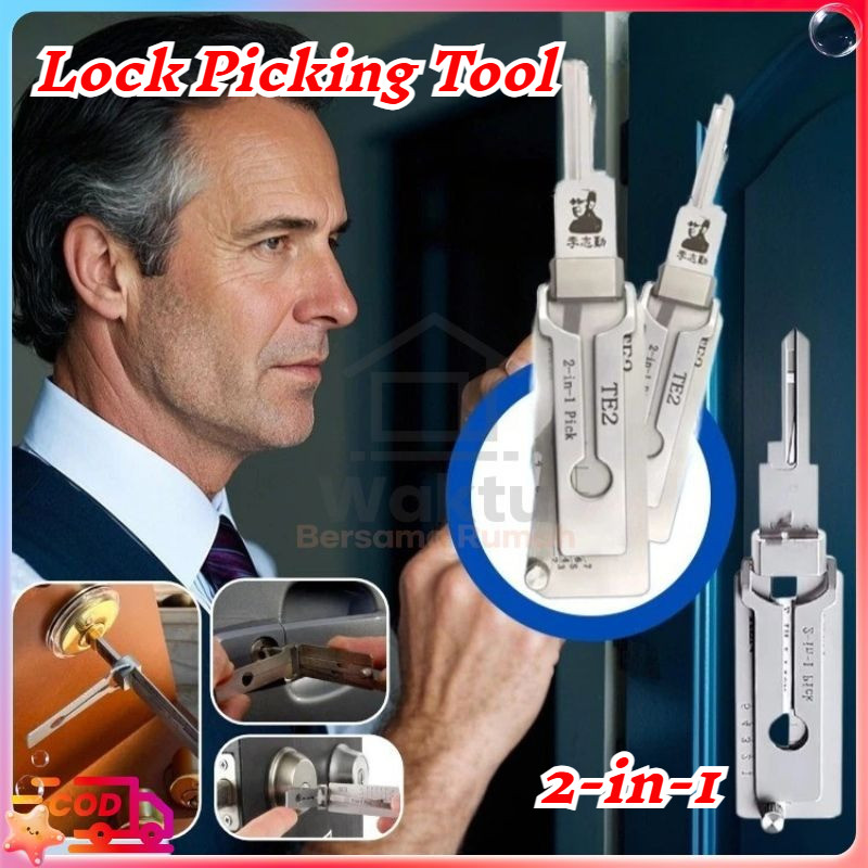 [COD] Peralatan Pembuka Darurat Lock Picking Tool Perangkat Pemeliharaan Kunci Kendaraan 2-in-1  Too