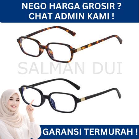(ADA BONUS) Kacamata Minus Unisex Pria Wanita Kotak Kecil Aesthetic Bisa Dibuatkan Minus Normal Plus