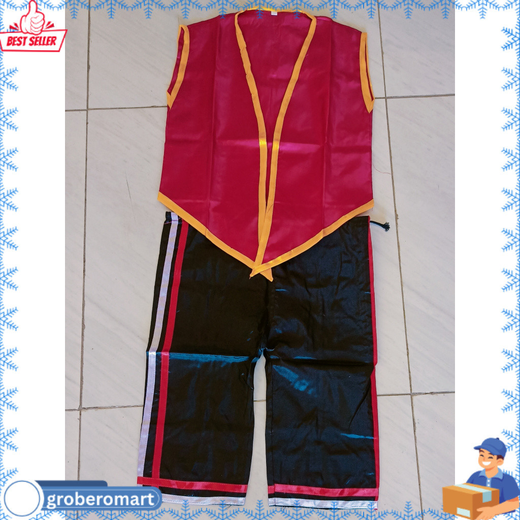 NEW Baju Pentas Bujang Ganong Ganongan Anak Asli Ponorogo Full Set GRB