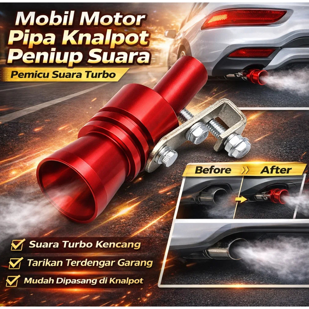 [COD]Penyiul Turbo Knalpot Mobil Whistler/Peluit Suara Turbo Katup Knalpot Mobil dan Motor/Penyiul T