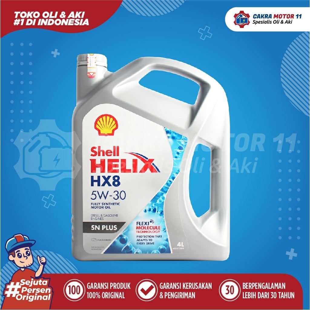 Shell Helix Hx8 5w30 4lt Oli Bensin Diesel