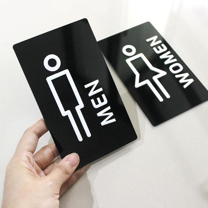 sign RaNTAi nama tulisan ruangan toilet wanita pria men akrilik