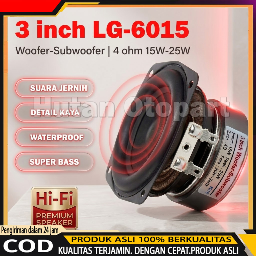 Speaker LG Mini Subwoofer - woofer 3 Inch Super Bass 4 Ohm 15W-25W High Power HIFI Low Bass 3 in Mag