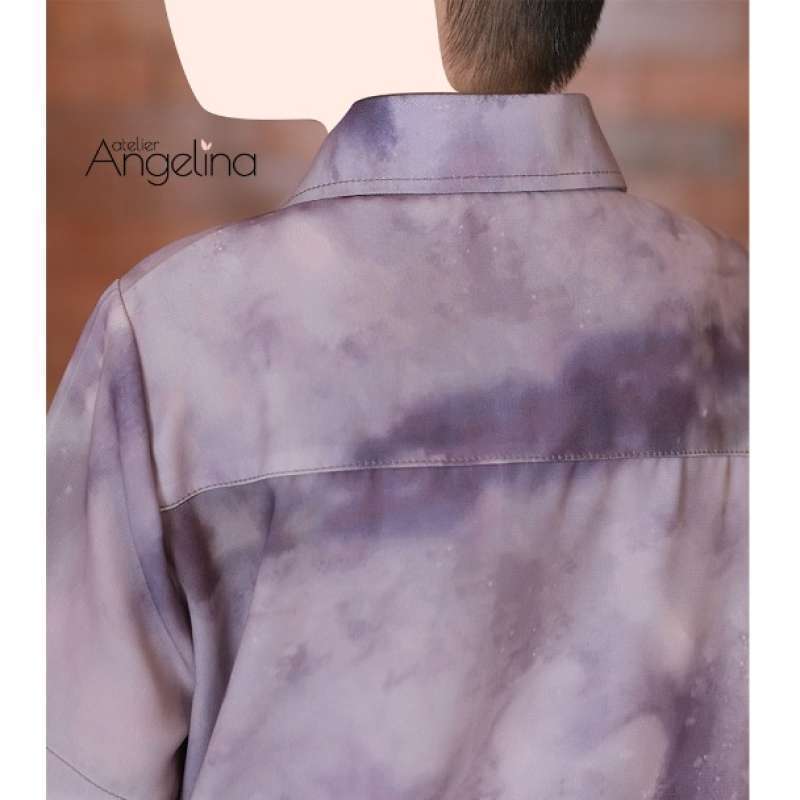 Atelier Angelina Samawa Koko Kids Tangan Panjang Gradient Flow - Lavender Dream