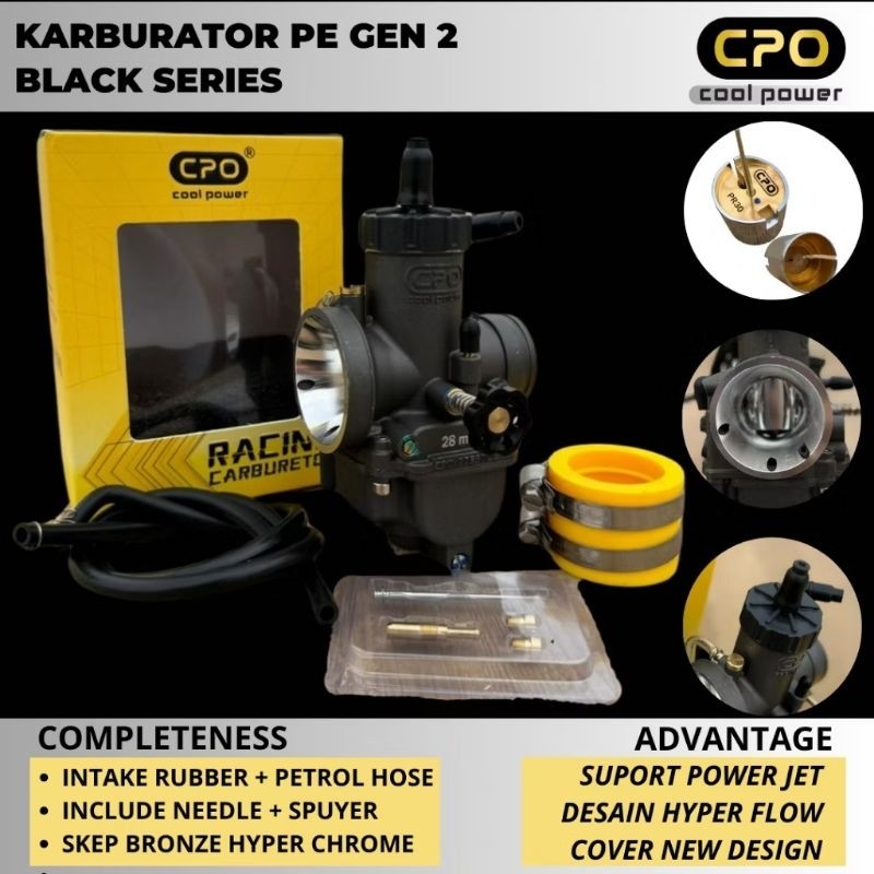 Karburator CPO Cool Power PE Gen 2 Black Series Karbu CPO PE 24 26 28 30