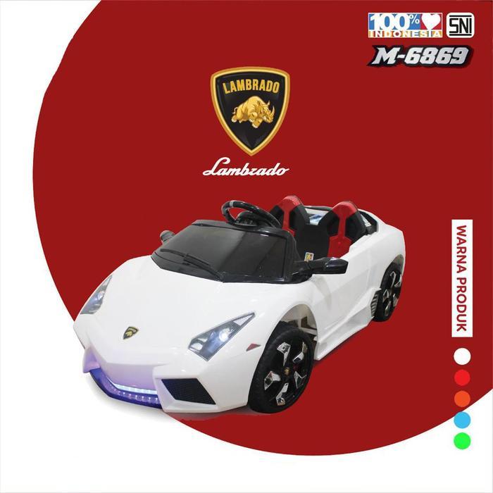 Mainan Anak Mobil Aki/ Mainan Mobil Aki Sport/ Mobil Aki Lambrado - PUTIH