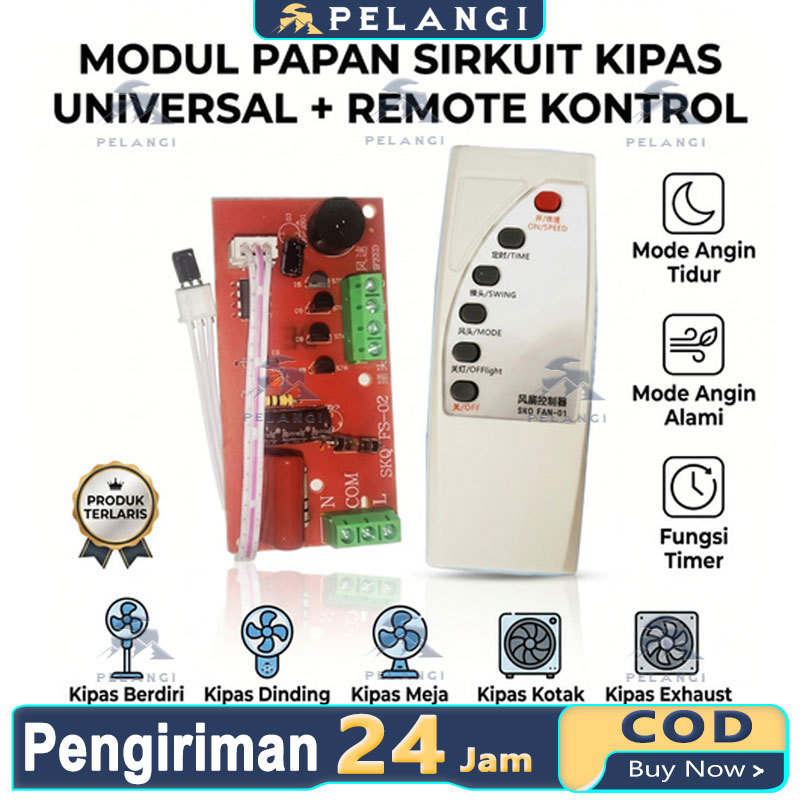 [COD]Modul + Remot universal Kipas Angin Modul Pcb Kipas Angin Yundai / Arashi / Maspion / Cosmos / 