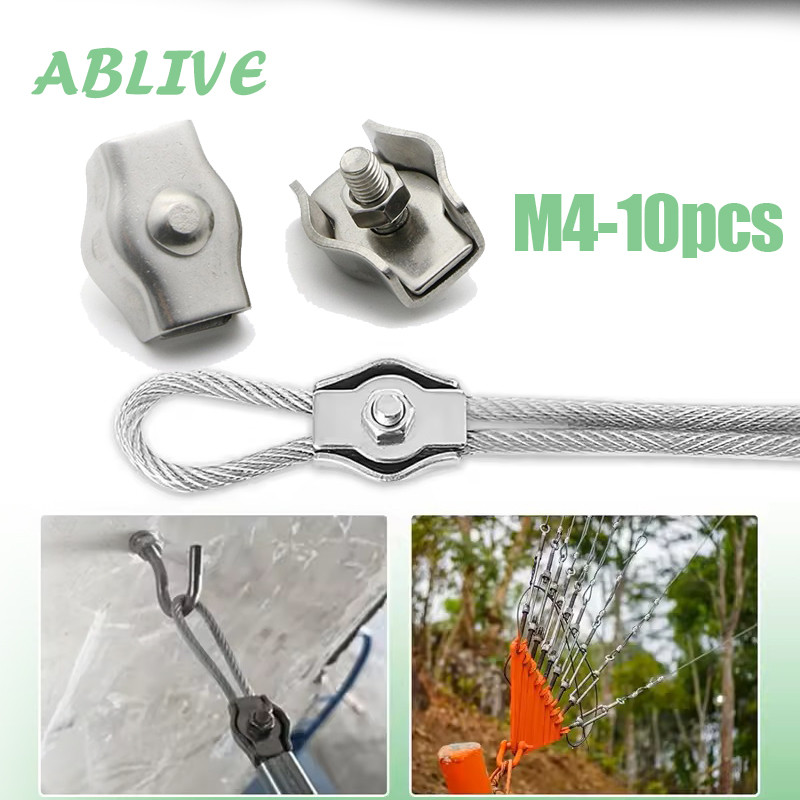 Klem Sling Baja 2-3mm Stainless 10pcs Crimp Ferrule Pengait Kawat Seling Klem Sling Seling Baja