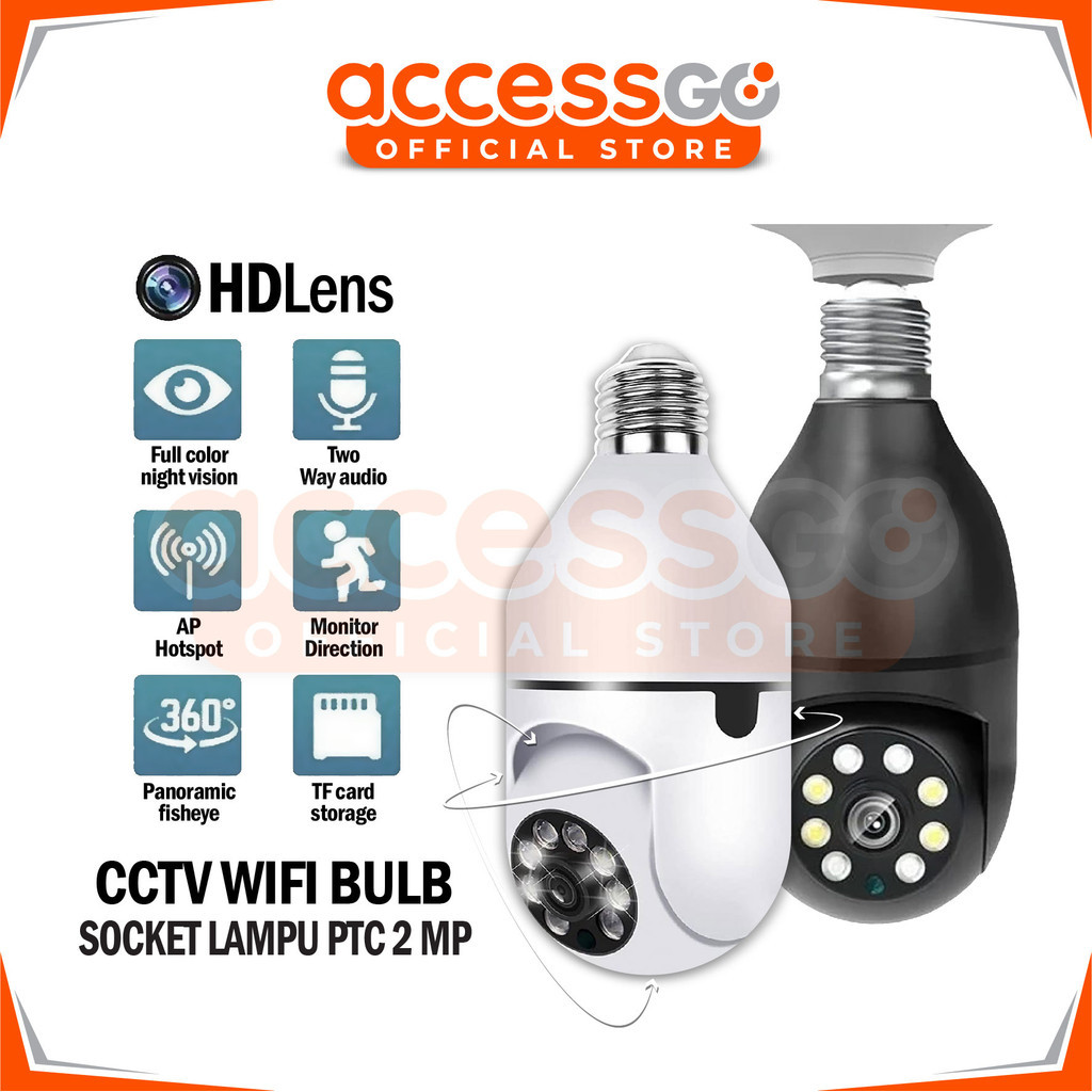 CCTV PTZ CAMERA WIFI Dome Model Lampu  CCTV - Dengan LED BOHLAM CCTV