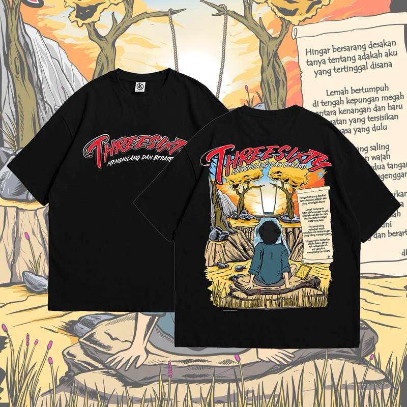 Threesixty Official Merchandise "Menghilang dan Berarti" Kaos Pria