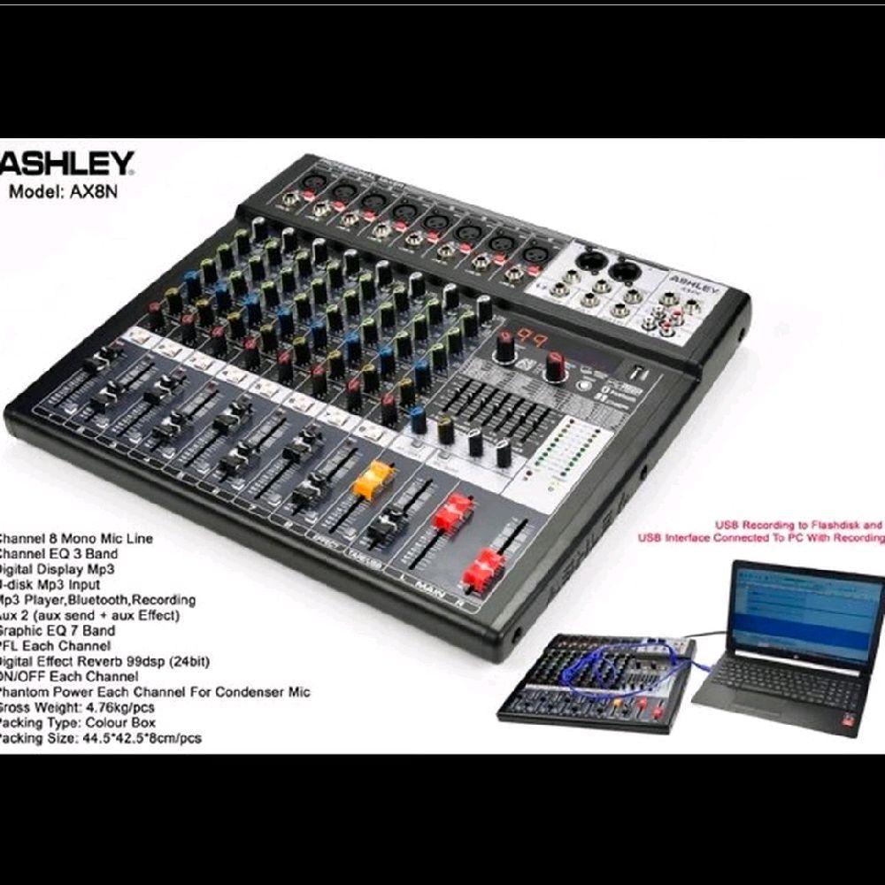 Mixer Ashley AX-8 N (8 Channel) Pro Audio Original