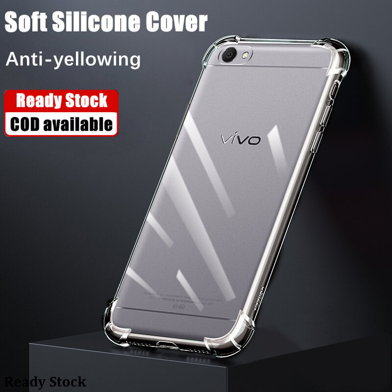 Casing HP Vivo Y53 Ponsel Pelindung Getaran Ultra Jernih Berbahan Jelly Lembut dengan Perlindungan M