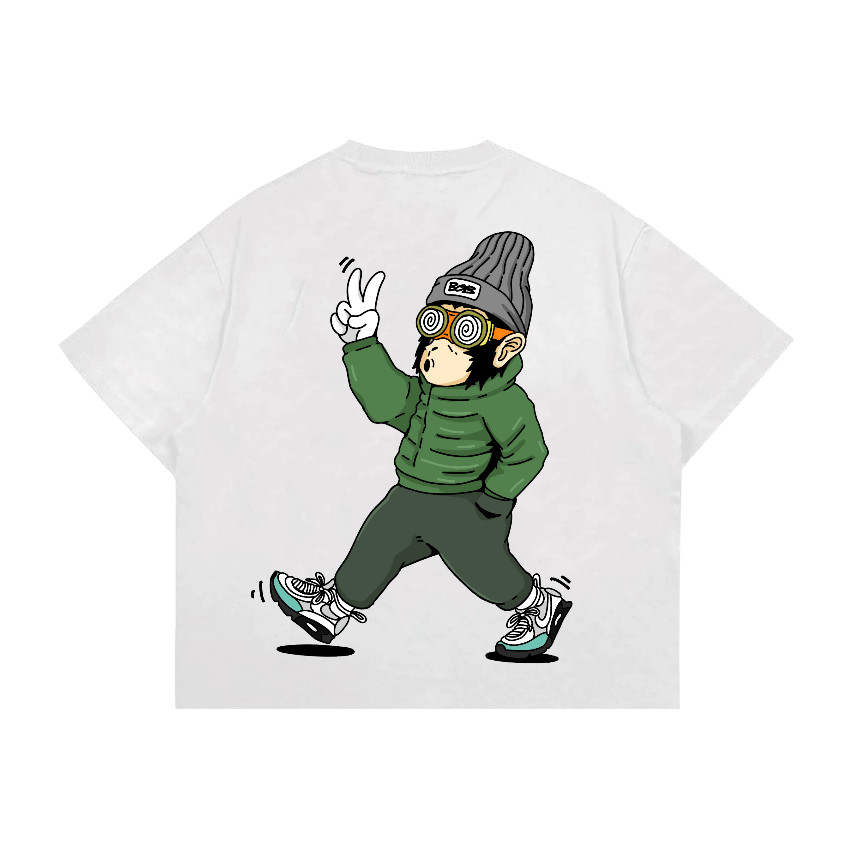 (COD) Market Monkey Kaos Pria Oversize Bob Puffin Cotton Combad 16S