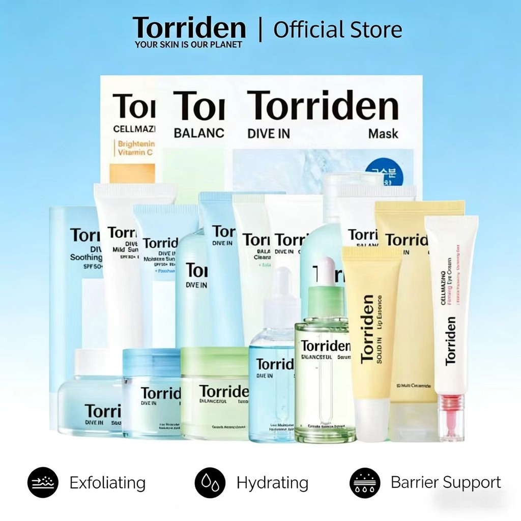 TORRIDEN Dive-In Multi Pad, 80ea +Torriden Dive In Low Molecular Hyaluronic Acid Soothing Cream 100m